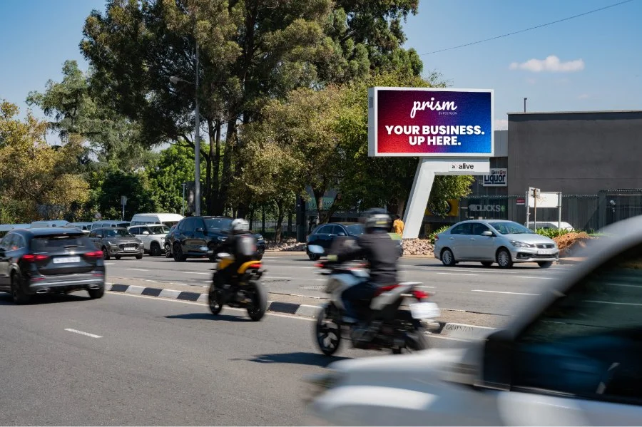 Prism digital billboard on Grayston Drive